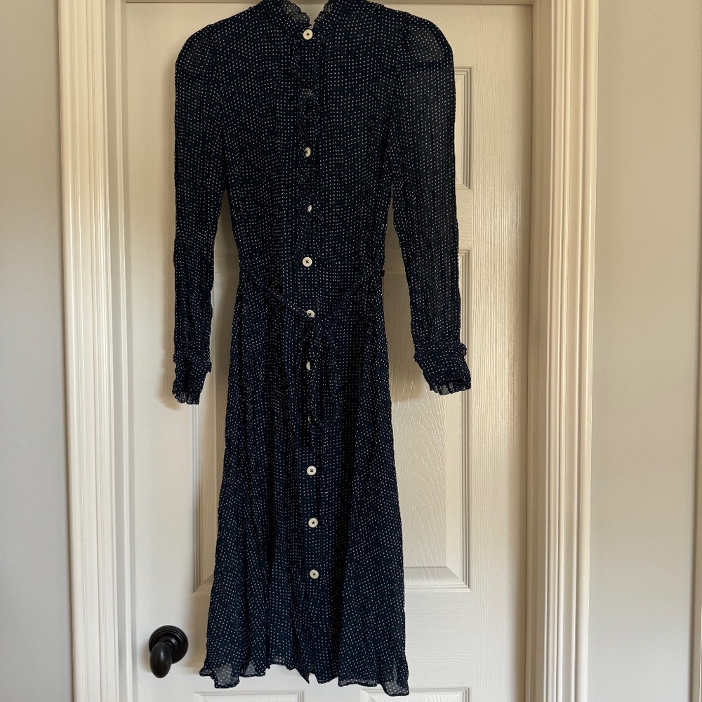 LK Bennett Navy Dress with polka dots barely used